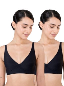 Shapercult - Black Skyn Plunge Bra (Pack of 2)