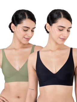 Shapercult - Multi-Color Skyn Plunge Bra (Pack of 2)