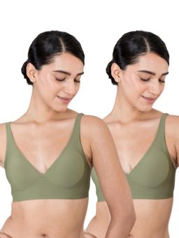 Shapercult - Green Skyn Plunge Bra (Pack of 2)