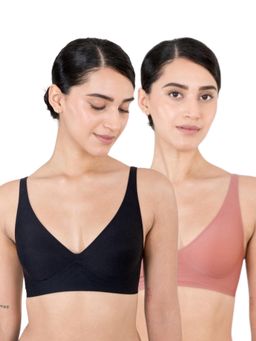 Shapercult - Multi-Color Skyn Plunge Bra (Pack of 2)