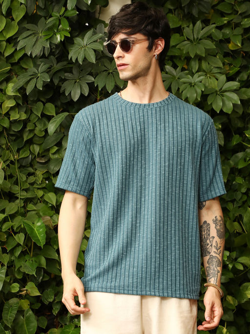CAHOOT Men's Blue Crew Neck T-Shirt