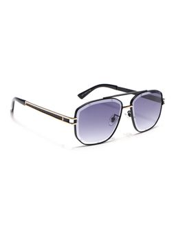 Voyage - Wayfarer Sunglasses for Men & Women (Grey Lens|Black & Golden Frame)