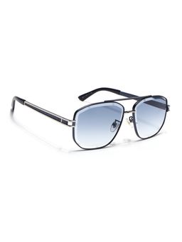 Voyage - Wayfarer Sunglasses for Men & Women (Blue & Clear Lens|Blue & Silver Frame)