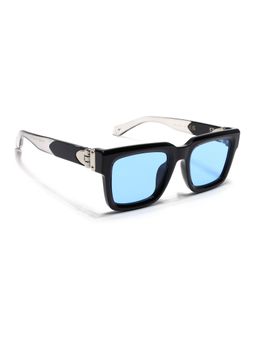 Voyage - Wayfarer Sunglasses for Men & Women (Blue Lens|Black Frame)