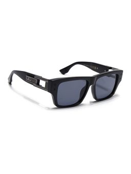 Voyage - Rectangle Sunglasses for Men & Women (Black Lens|Black Frame)