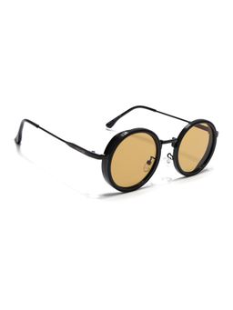 Voyage - Round Sunglasses for Men & Women (Brown Lens|Black Frame)