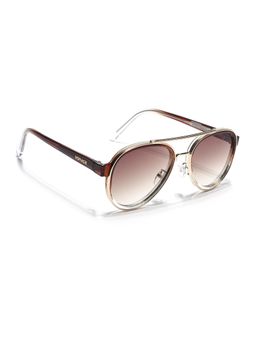 Voyage - Aviator Sunglasses for Men & Women (Brown & Clear Lens|Golden & Brown Frame)