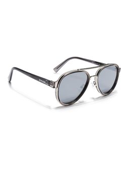 Voyage - Aviator Sunglasses for Men & Women (Grey Lens|Silver & Grey Frame)