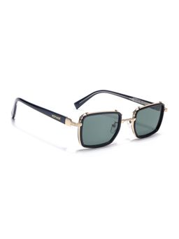 Voyage - Square Sunglasses for Men & Women (Olive Lens|Golden & Black Frame)