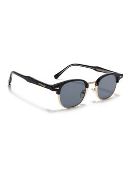 Voyage - Round Sunglasses for Men & Women (Grey Lens|Golden & Black Frame)