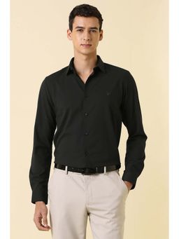 Allen Solly - Men Black Textured Full Sleeves Formal Shirt