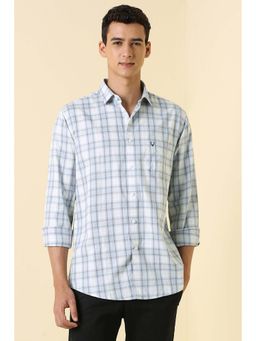 Allen Solly - Men White Check Full Sleeves Casual Shirt