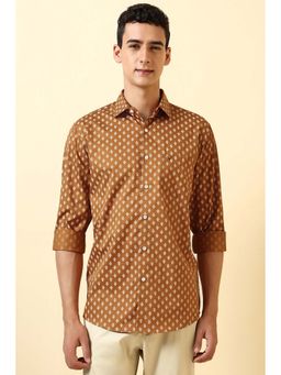 Allen Solly - Men Brown Printed Full Sleeves Casual Shirt