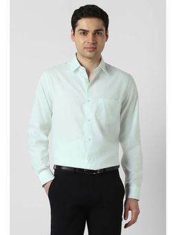 Peter England - Men Green Regular Fit Full Sleeves Formal Shirt