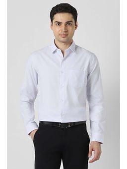 Peter England - Men Lilac Regular Fit Full Sleeves Formal Shirt