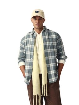 The Bear House - Men Cotton Checked Slim Fit Casual Shirt Multi-Color