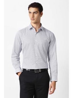 Van Heusen - Men Navy Printed Full Sleeves Formal Shirt