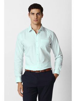 Van Heusen - Men Light Blue Check Full Sleeves Formal Shirt