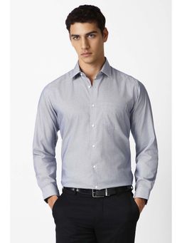 Van Heusen - Men Grey Printed Full Sleeves Wedding Shirt