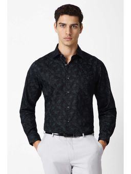 Van Heusen - Men Black Printed Full Sleeves Wedding Shirt