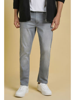 Allen Solly - Men Grey Regular Fit Mid Wash Jeans