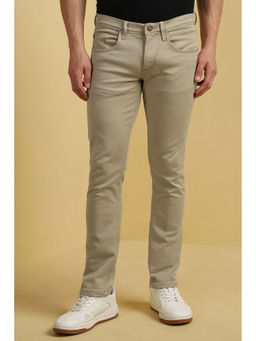Allen Solly - Men Beige Slim Fit Dark Wash Jeans