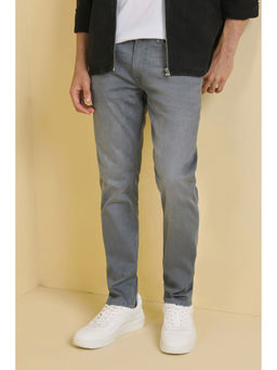 Allen Solly - Men Grey Slim Fit Light Wash Jeans