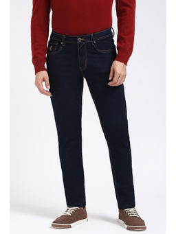 Peter England - Men Navy Dark Wash Slim Tapered Jeans