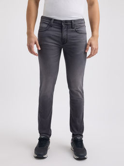 Pepe Jeans - Men Dark Grey Low Rise Tapered Structured Jeans