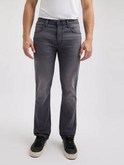 Pepe Jeans - Men Dark Grey Mid Rise Straight Structured Jeans