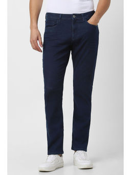 Van Heusen - Men Navy Light Wash Regular Fit Jeans