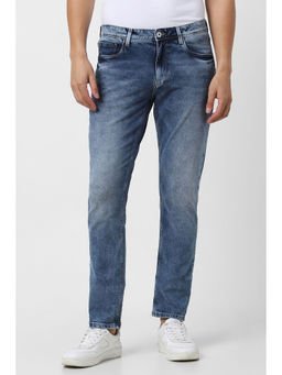 Van Heusen - Men Blue Light Wash Regular Fit Jeans