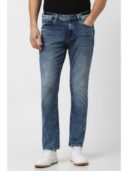 Van Heusen - Men Blue Light Wash Regular Fit Jeans