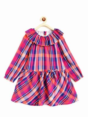 Campana Girls Zoe Dress - Small Jaal Print - Pink & Yellow main image 0