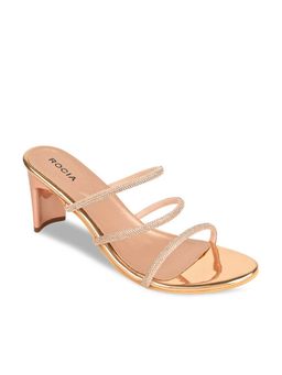 ROCIA - Rose Gold Women Diamante Strap Heels