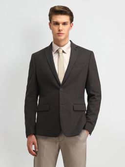 Arrow - Solid/Plain Grey Full Sleeves Blazer