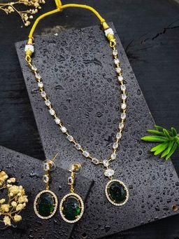 GRIIHAM - Premium Party Wear Sayara Collection Cz Necklace Set