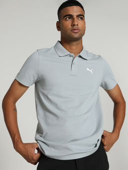 Puma - Essentials Logo Mens Grey Polo T-Shirt