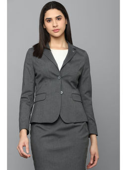 Allen Solly - Women Grey Regular Fit Blazer