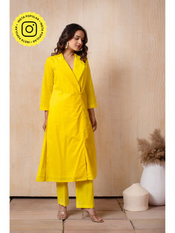 POMCHA - Dhoop Chaav Bright Yellow Cotton Co-Ord (Set of 2)
