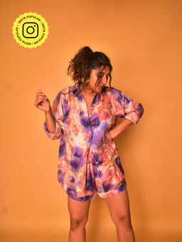 WHY SO BLUE - Sway Multi-Color Tie and Dye Co-Ord (Set of 2)