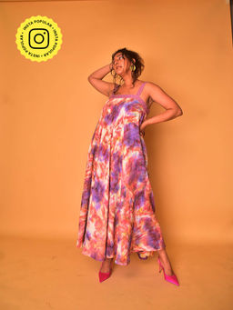 WHY SO BLUE - Sway Multi-Color Tie and Dye Maxi Dress