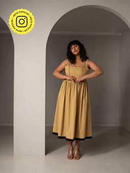 WHY SO BLUE - Dune Day Beige Dress