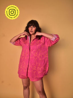 WHY SO BLUE - Pink Printed Amy Shirt