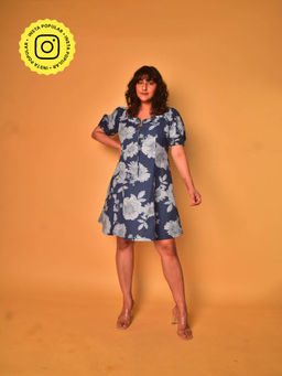 WHY SO BLUE - Cora Navy Blue Short Dress