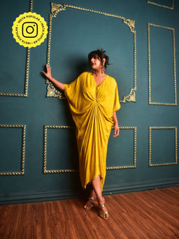 WHY SO BLUE - Raha Kaftan Style Midi Dress