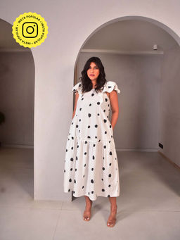WHY SO BLUE - Dottie Ruffled Dress