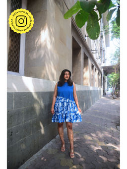 WHY SO BLUE - Liv Short Blue Dress