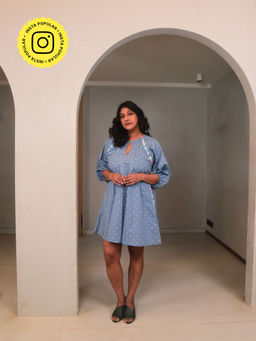 WHY SO BLUE - Polly Short Dress - Blue