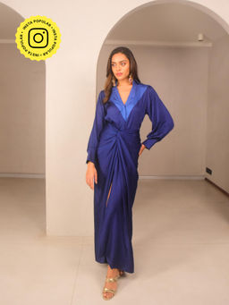 WHY SO BLUE - Selene Modal Knot Blue Skirt with Top
